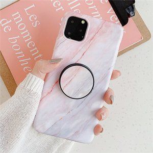 NEW iPhone 13/12/11/Pro/Max/XR Pink Marble W/ Holder iPhone case